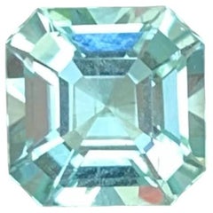 1.75 Carat Loose Sea Foam Tourmaline Asscher Cut Natural Afghan Gemstone