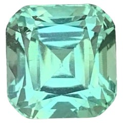 2.25 Carat Loose Seafoam Tourmaline Stone Cushion Cut Natural Afghan Gemstone