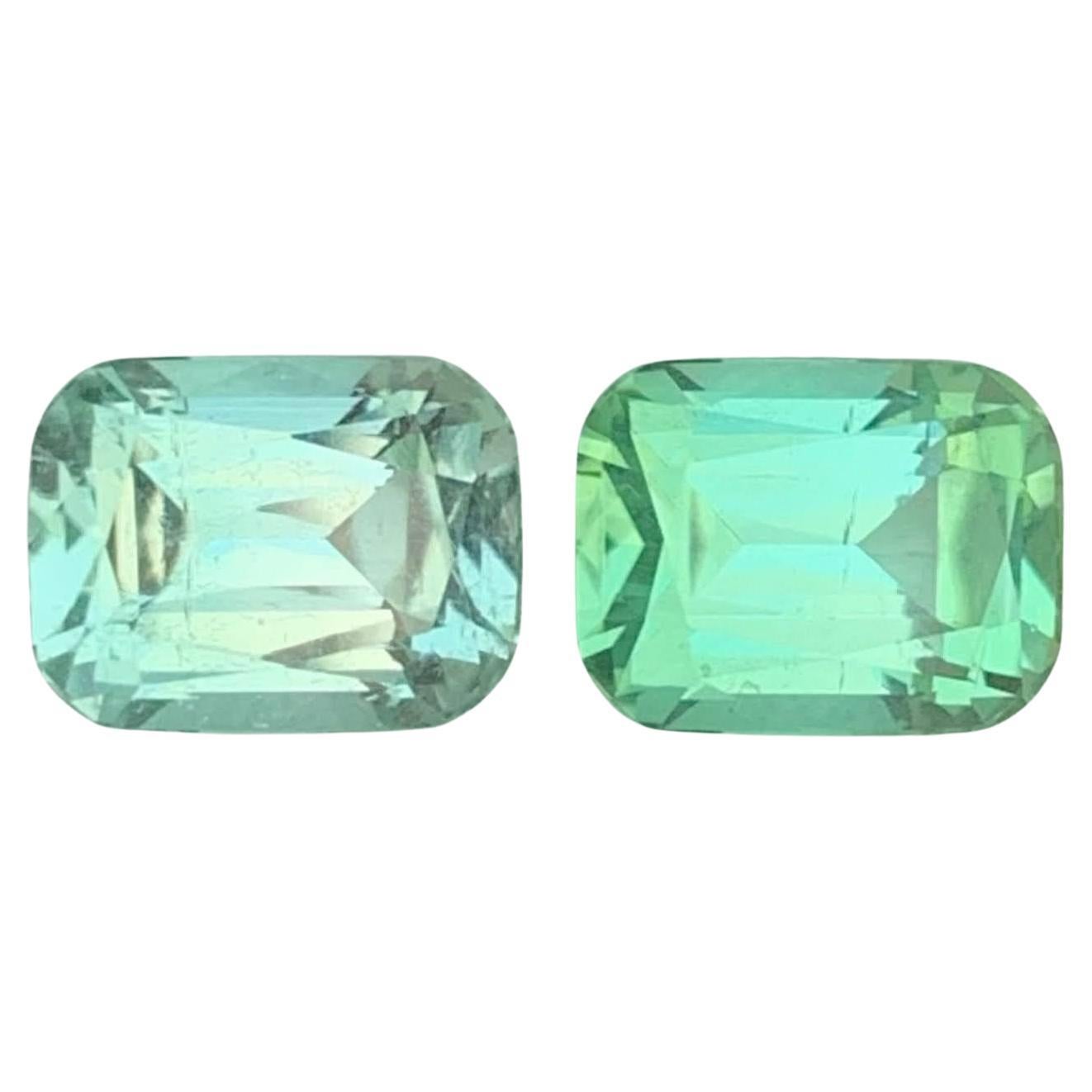 5.30 Carat Loose Mismatch Color Tourmaline Pair Cushion Cut Natural Afghan Gems