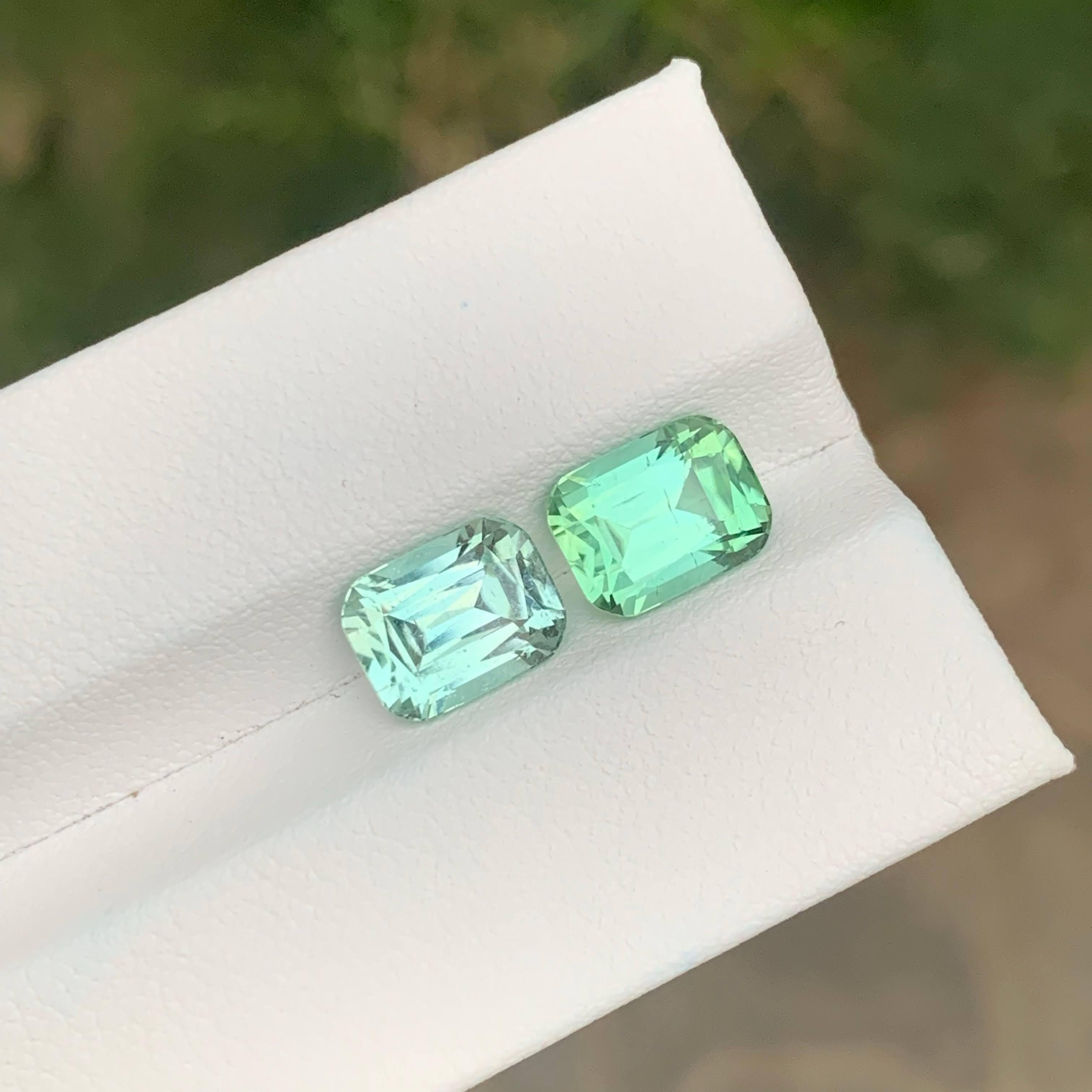 5.30 Carat Loose Mismatch Color Tourmaline Pair Cushion Cut Natural Afghan Gems Neuf - En vente à Bangkok, TH