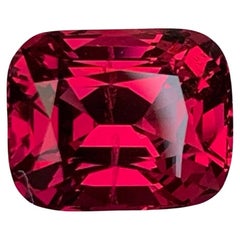 5.00 Carat Loose Pinkish Red Garnet Stone Cushion Cut Natural Tanzanian Gemstone (pierre précieuse tanzanienne)