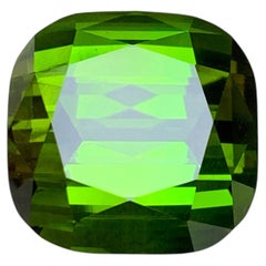 48.70 Carat Natural Loose Lustrous Green Tourmaline Cushion Cut Afghani Gemstone