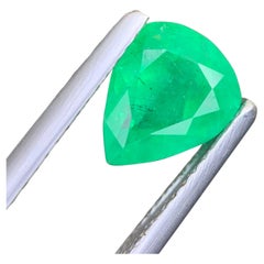 1.50 Carat Natural Loose Green Color Emerald Pear Cut Jewelry Gemstone