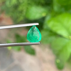 1.50 Carat Natural Loose Green Color Emerald Pear Cut Jewelry Gemstone