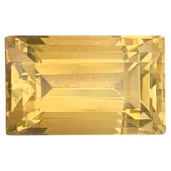 5.40 Carat Natural Loose Golden Color Citrine Baguette Cut Eye Clean Gemstone
