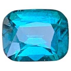 2.45 Carat Natural Fine Quality Indicolite Tourmaline Cushion Cut Afghan Gem