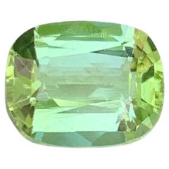 2.00 Carat Natural Loose Light Green Tourmaline Cushion Cut Afghan Gemstone