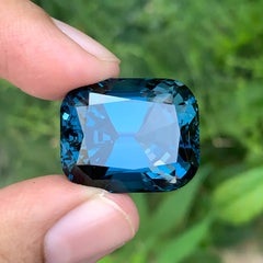 52.40 Carat Natural Loose London Blue Topaz Stone Cushion Cut African Gemstone