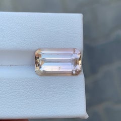 7.00 Carat Natural Loose Sweet Color Topaz Stone Emerald Cut Pakistani Gemstone