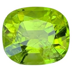 5.95 Carat Natural Loose Green Peridot Cushion Cut from Pakistan Gemstone