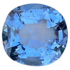 6.35 Carat Natural Loose Aquamarine Goshenite Gemstone Cushion Cut From Pakistan