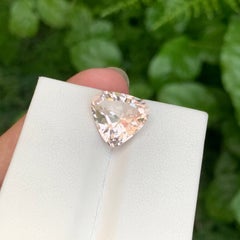 6.60 Carat Natural Loose Light Golden Topaz Trilliant Cut Pakistan Gemstone