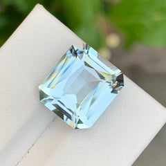 8.25 Carat Natural Loose Light Blue Aquamarine For Jewelry African Gemstone