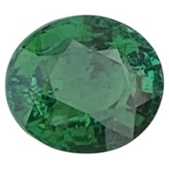 1.60 Carat Natural Loose Deep Green Color Tourmaline Oval Cut Afghan Gemstone