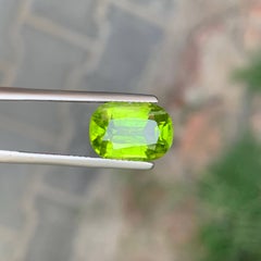 6.15 Carat Natural Loose Bright Green Peridot Oval Cut from Pakistan Gemstone