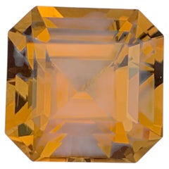 10,25 Karat natürlicher, loser, honigfarbener Citrin im Asscher-Schliff von Bazillion Gemstone