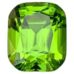 Pietra preziosa pakistana da 3,80 carati, peridoto naturale sfuso color verde mela, taglio a cuscino