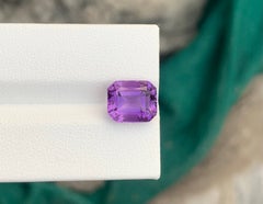 3.90 Carat Natural Loose Purple Amethyst Stone Cushion Cut Brazilian Gemstone