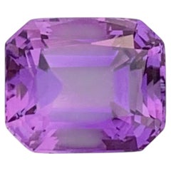 3.90 Carat Natural Loose Purple Amethyst Stone Cushion Cut Brazilian Gemstone (pierre précieuse brésilienne)