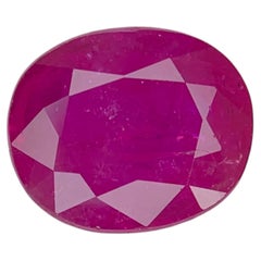 2.00 Carat Natural Loose Pinkish Red Ruby Stone Oval Cut Afghan Gemstone
