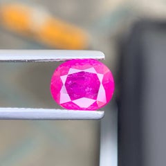 2.00 Carat Natural Loose Pinkish Red Ruby Stone Oval Cut Afghan Gemstone