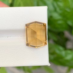 9.90 Carat Natural Loose Golden Citrine Fancy Cut For Jewelry Brazilian Gem