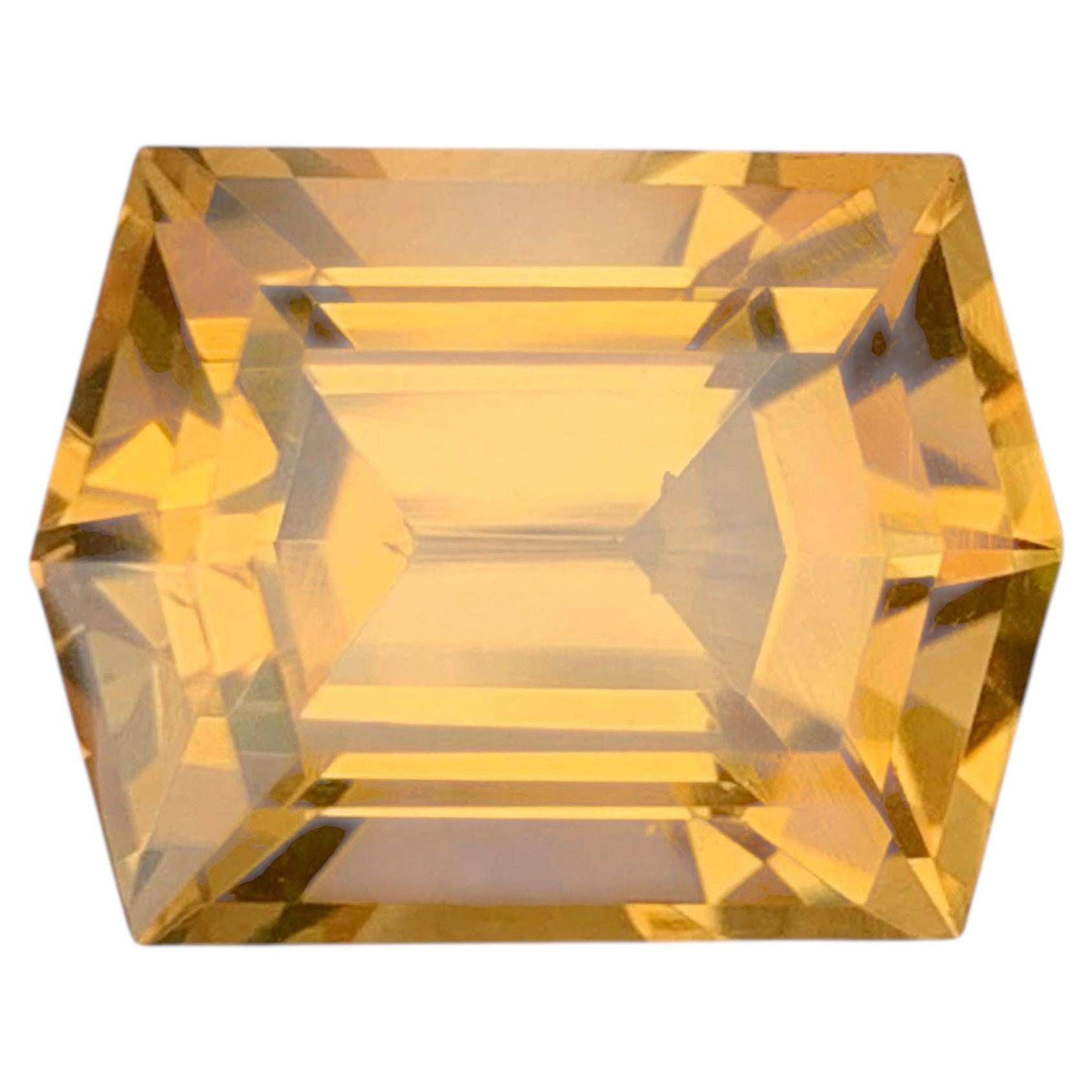 9.90 Carat Natural Loose Golden Citrine Fancy Cut For Jewelry Brazilian Gem