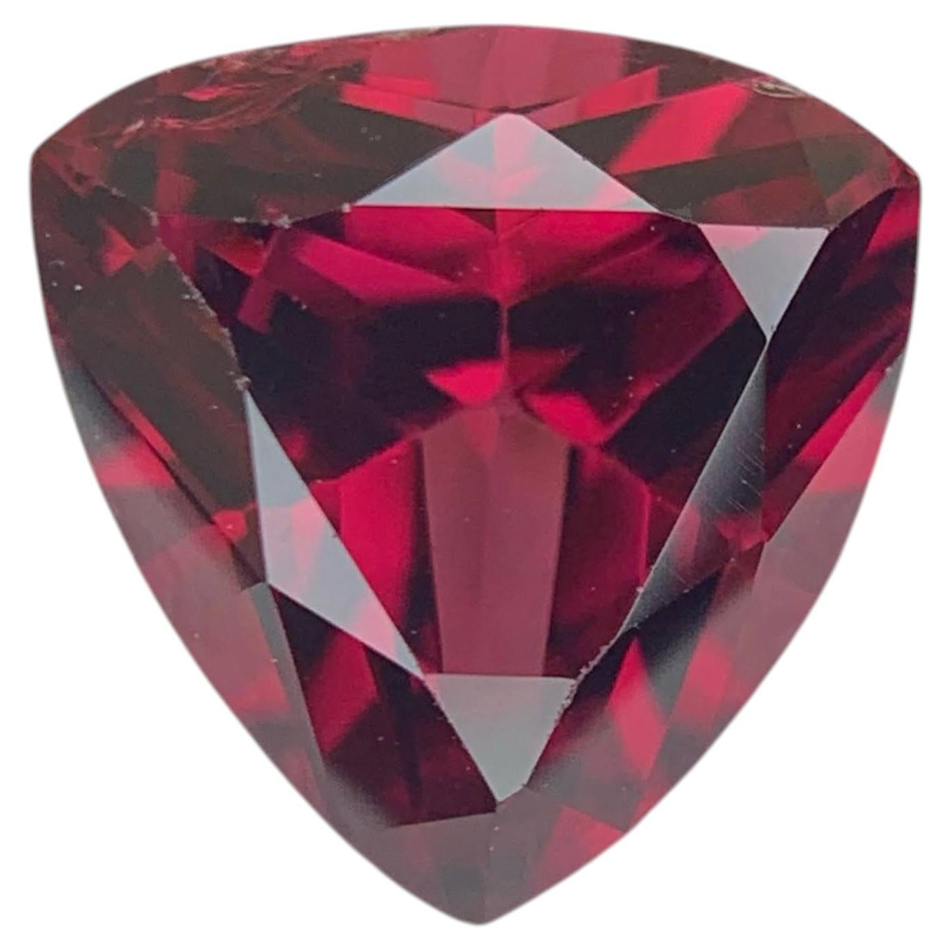 2.00 Carat Natural Loose Sweet Red Garnet Stone Trilliant Cut Tanzanian Gemstone