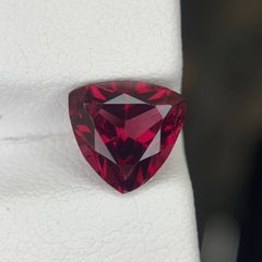 2.00 Carat Natural Loose Sweet Red Garnet Stone Trilliant Cut Tanzanian Gemstone