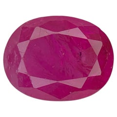 1.50 Carat Natural Loose Pinkish Red Ruby Stone Oval Cut Afghan Gemstone