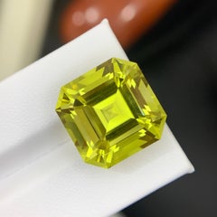 23.05 Carat Natural Loose Lemon Color Citrine Asscher Cut African Gemstone
