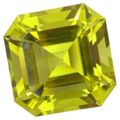 23.05 Carat Natural Loose Lemon Color Citrine Asscher Cut African Gemstone