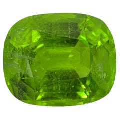 12.60 Carat Natural Loose Green Color Peridot Cushion Cut from Pakistan Gemstone