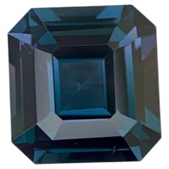 2.17 Carat Certified Natural Cobalt Blue Spinel Asscher Cut Tanzanian Gemstone