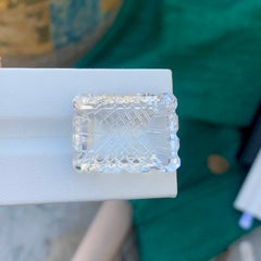 38.25 Carat Natural Loose Carved Quartz For Jewelry Pakistan Gemstone