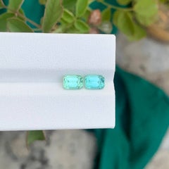 2.00 Carat Natural Loose Fine Quality Tourmaline Pair Cushion Cut Afghan Gems