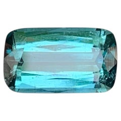 2.35 Carat Natural Loose Blue Color Tourmaline Cushion Cut Afghan Gemstone