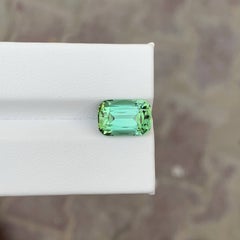 5.30 Carat Natural Loose Mint Green Tourmaline Cushion Cut Afghan Gemstone