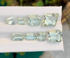 18.00 Carat Natural Loose Green Amethyst Stone Parcel 8 Piece African Gemstones