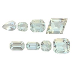 18.00 Carat Natural Loose Green Amethyst Stone Parcel 8 Piece African Gemstones