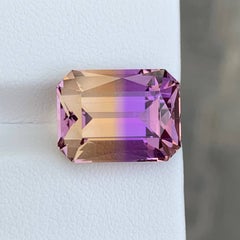 9.45 Carat Natural Loose Bicolor Ametrine Stone For Jewelry Brazilian Gemstone