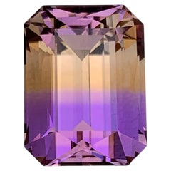 Piedra de ametrina bicolor natural suelta de 9,45 quilates para joyería. Gema brasileña