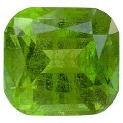 17.30 Carat Natural Loose Green Color Peridot Cushion Cut Pakistani Gemstone