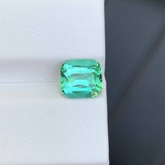 2.60 Carat Natural Loose Mint Green Tourmaline Cushion Cut Afghan Gemstone