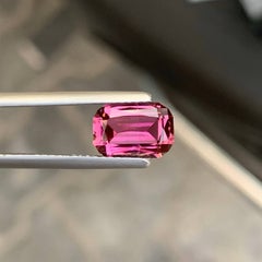 1.50 Carat Natural Loose Hot Pink Color Tourmaline Cushion Cut Afghan Gemstone