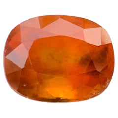 Pietra preziosa africana: granato hessonite naturale da 5,35 carati, taglio a cuscino