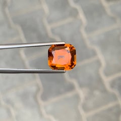 6.75 Carat Natural Loose Madeira Color Citrine Cushion Cut Brazilian Gemstone