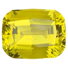 26.20 Carat Natural Loose Lemon Color Citrine Cushion Fancy Cut African Gemstone
