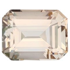 8.00 Carat Natural Loose Light Golden Topaz Stone Emerald Cut Pakistan Gemstone