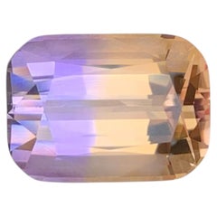 9.60 Carat Natural Loose Bicolor Ametrine Stone Cushion Cut Brazilian Gemstone